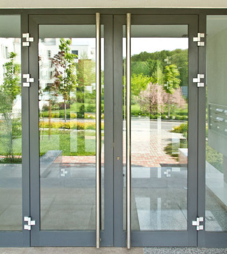 Fireproof glass door