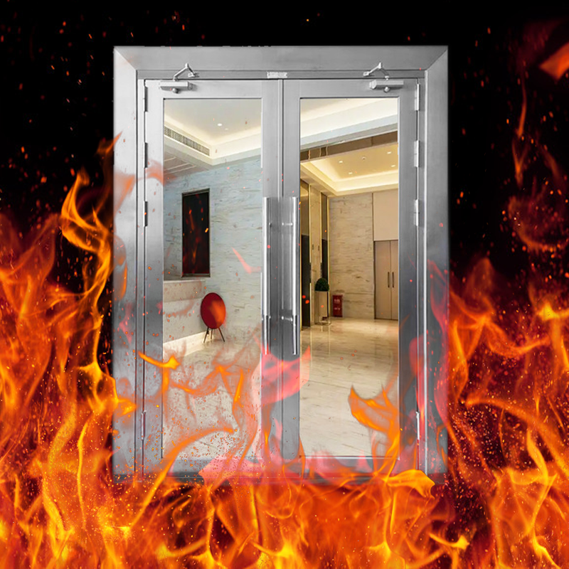 What are the requirements for the structure and hardware fittings of fireproof glass doors (glass fireproof doors)?